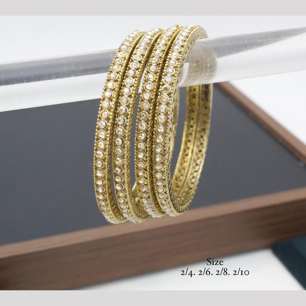 Manisha Jewellery Gold Plated Austrian Stone Bangles Set