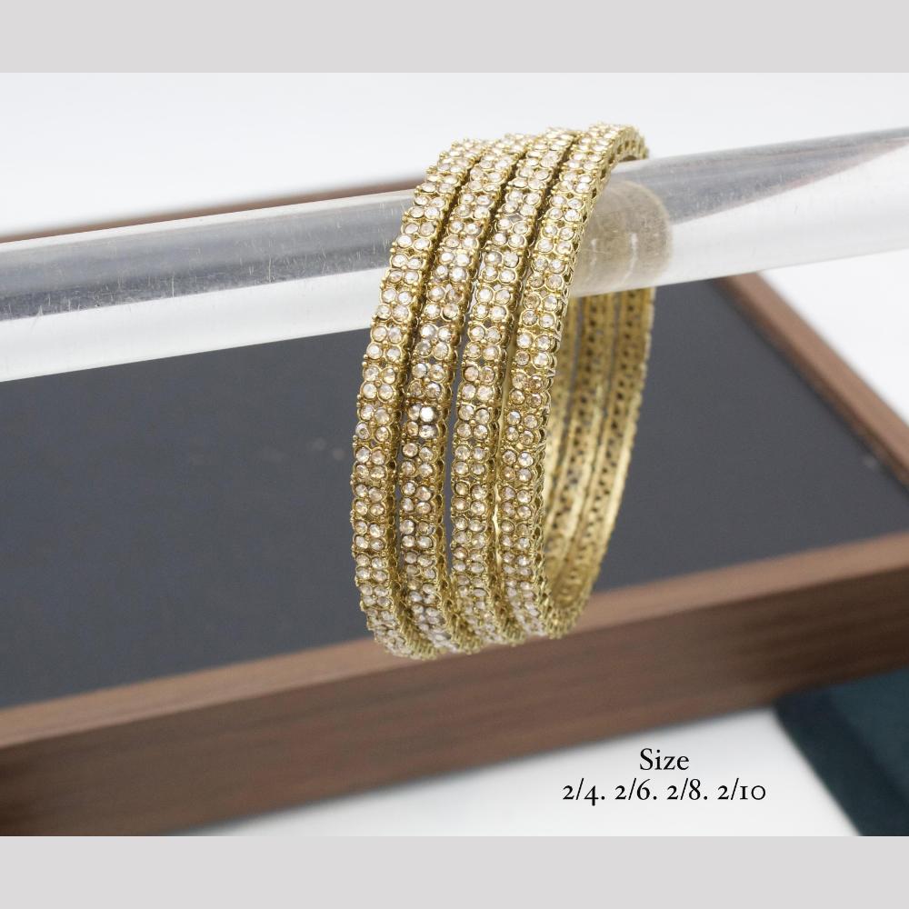 Manisha Jewellery Gold Plated Austrian Stone Bangles Set
