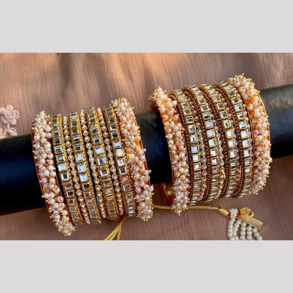 Manisha Jewellery Gold Plated Mirror Bangles Set