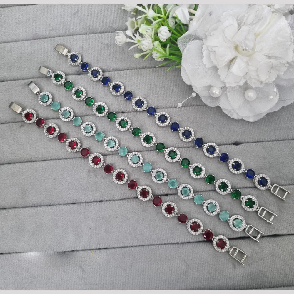 Manisha Jewellery Silver Plated American Diamond Bracelet