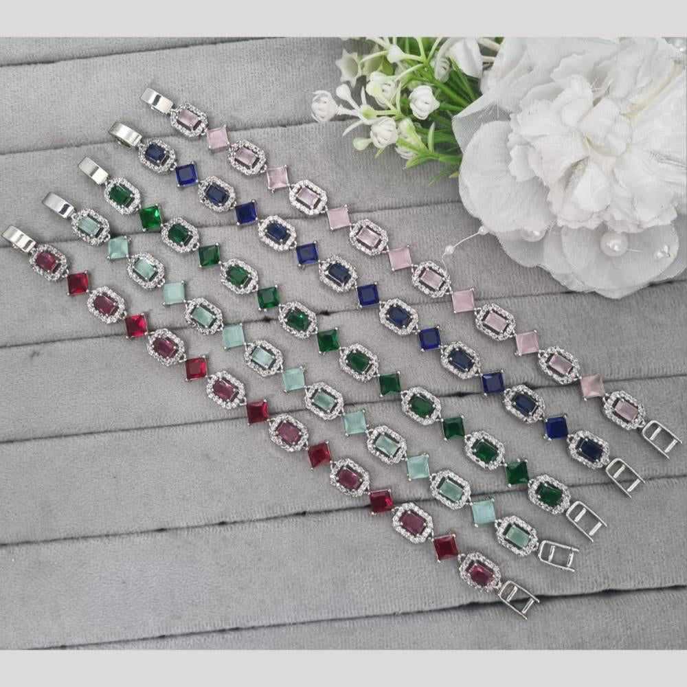 Manisha Jewellery Silver Plated American Diamond Bracelet