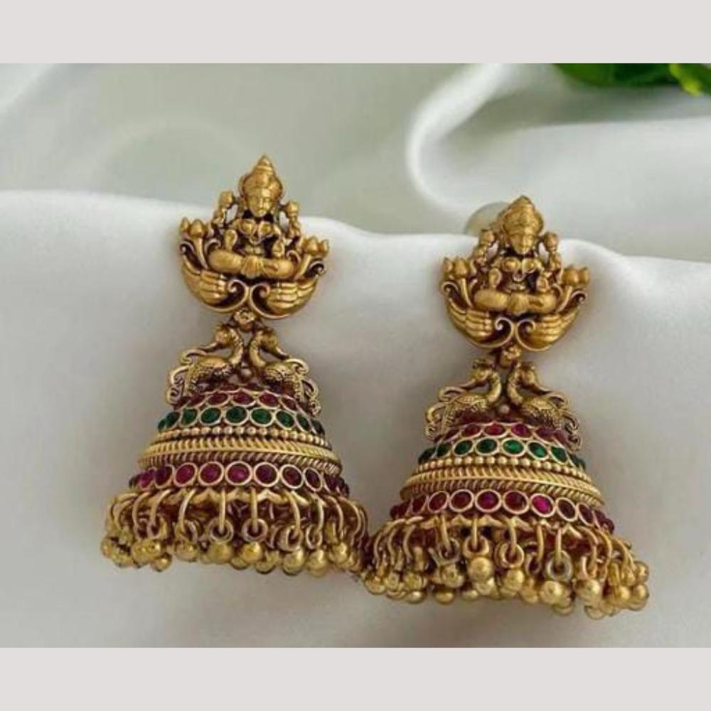 Manisha Jewellery Gold Plated Austrian Stone And Pearls Dangler Earrings