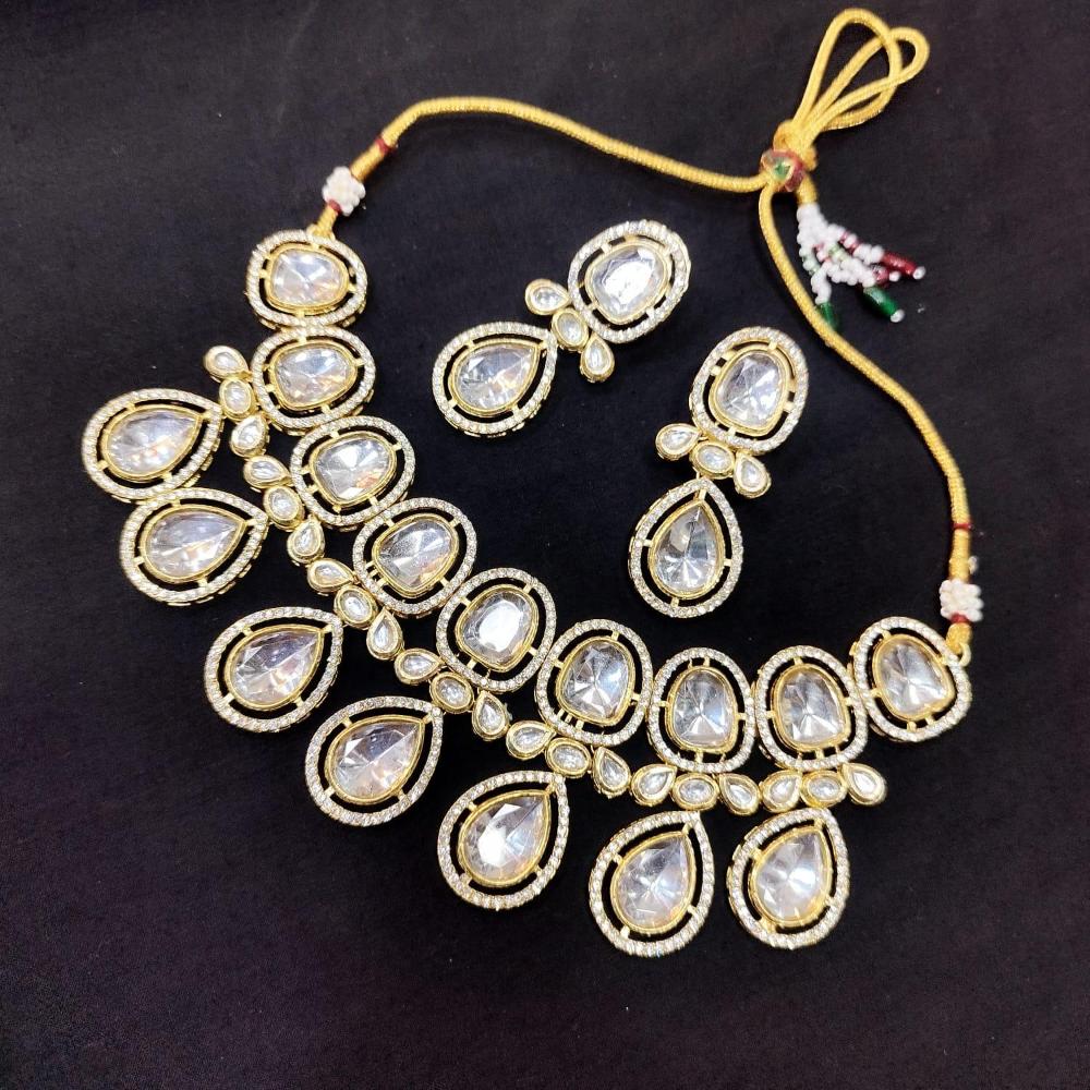 Manisha Jewellery Gold Plated Kundan Necklace Set