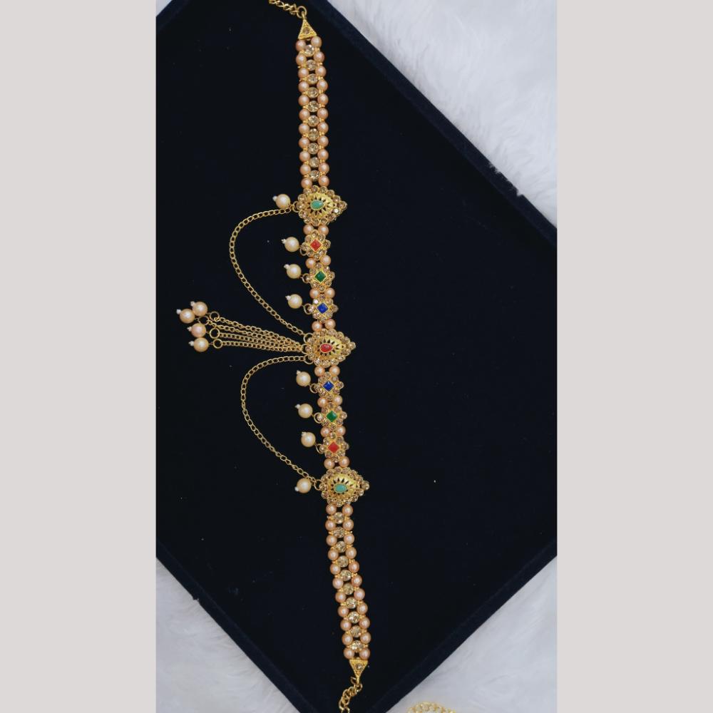 Manisha Jewellery Crystal Stone And Pearls Kamarbandh
