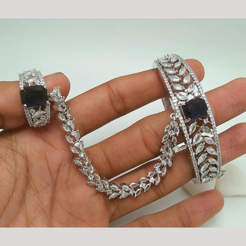 Manisha Jewellery Silver Plated AD Hand Harness