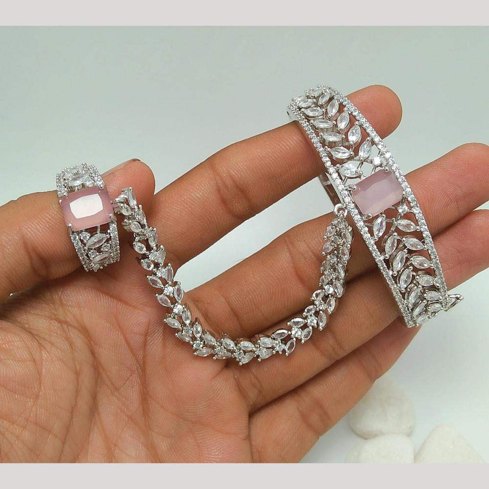 Manisha Jewellery Silver Plated AD Hand Harness