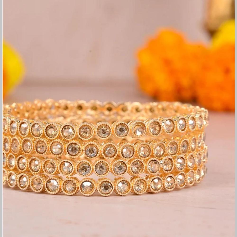 Manisha Jewellery Gold Plated Austrian Stone Bangles Set