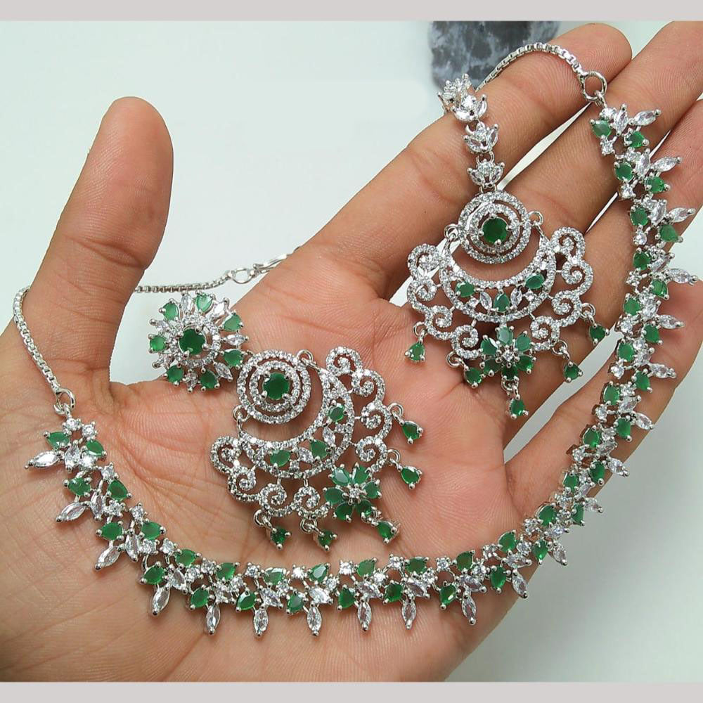 Manisha Jewellery Royal Radiance American Diamond Necklace Set