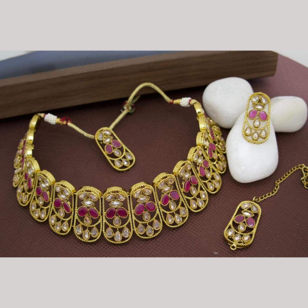 Manisha Jewellery Timeless Beauty Crystal Stone Choker Necklace Set