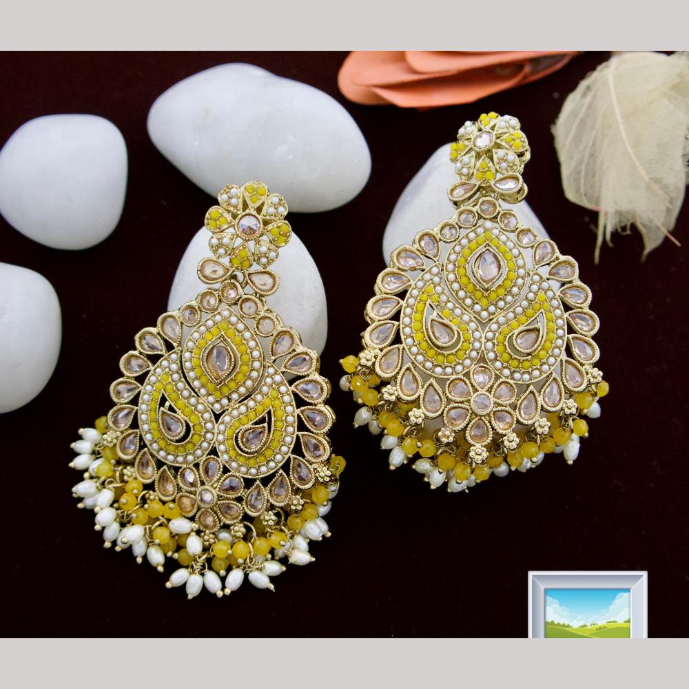 Manisha Jewellery Lustrous Twinkle Pearl and Crystal Dangler Earrings