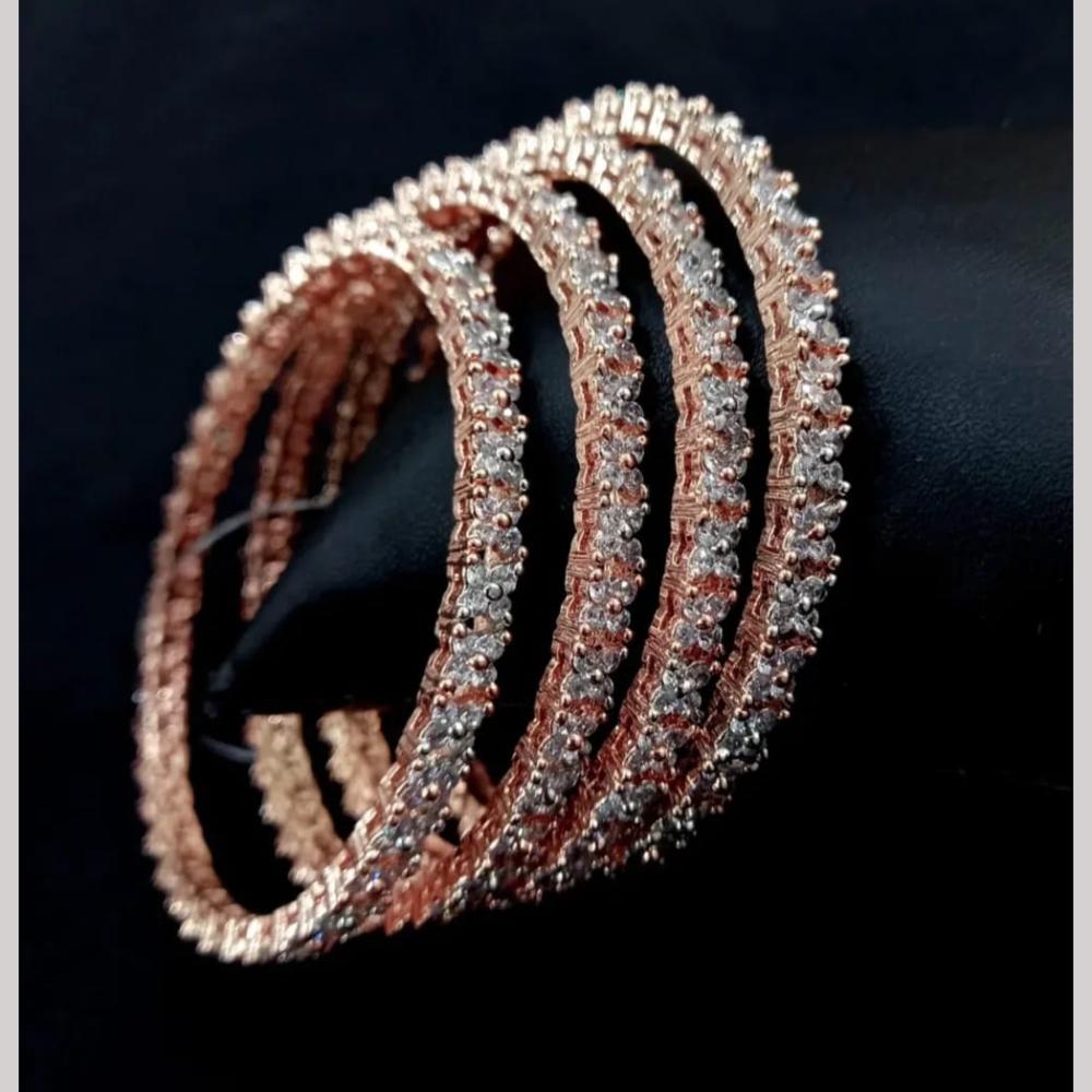Manisha Jewellery Grace in Circles Classic American Daimonds Bangle Set