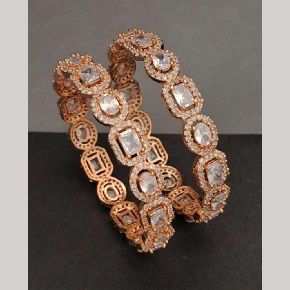 Manisha Jewellery Chic Circles Designer American Daimonds Bangles Set