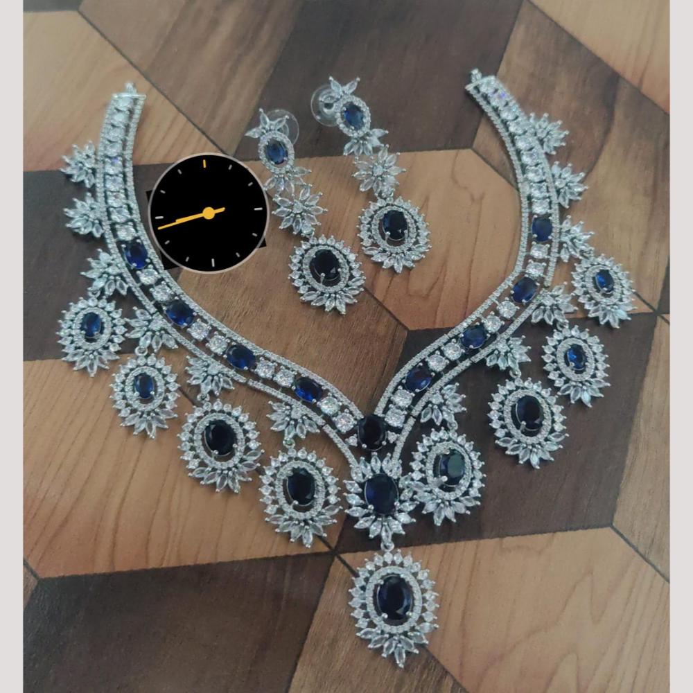 Manisha Jewellery Diamond Dreams Exquisite American Diamonds Necklace Set
