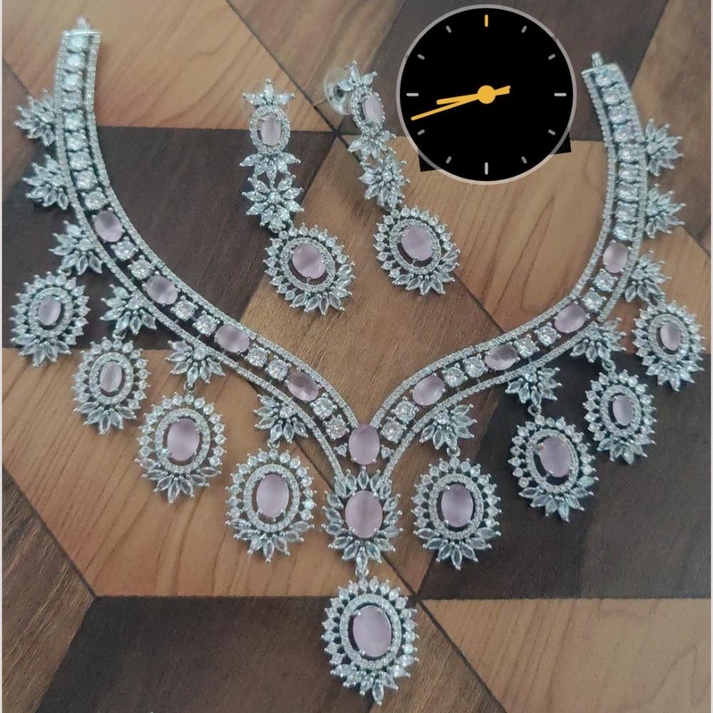 Manisha Jewellery Diamond Dreams Exquisite American Diamonds Necklace Set
