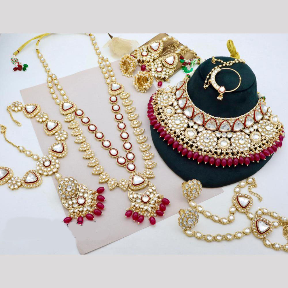 Manisha Jewellery Kundan and Beads Bridal Set