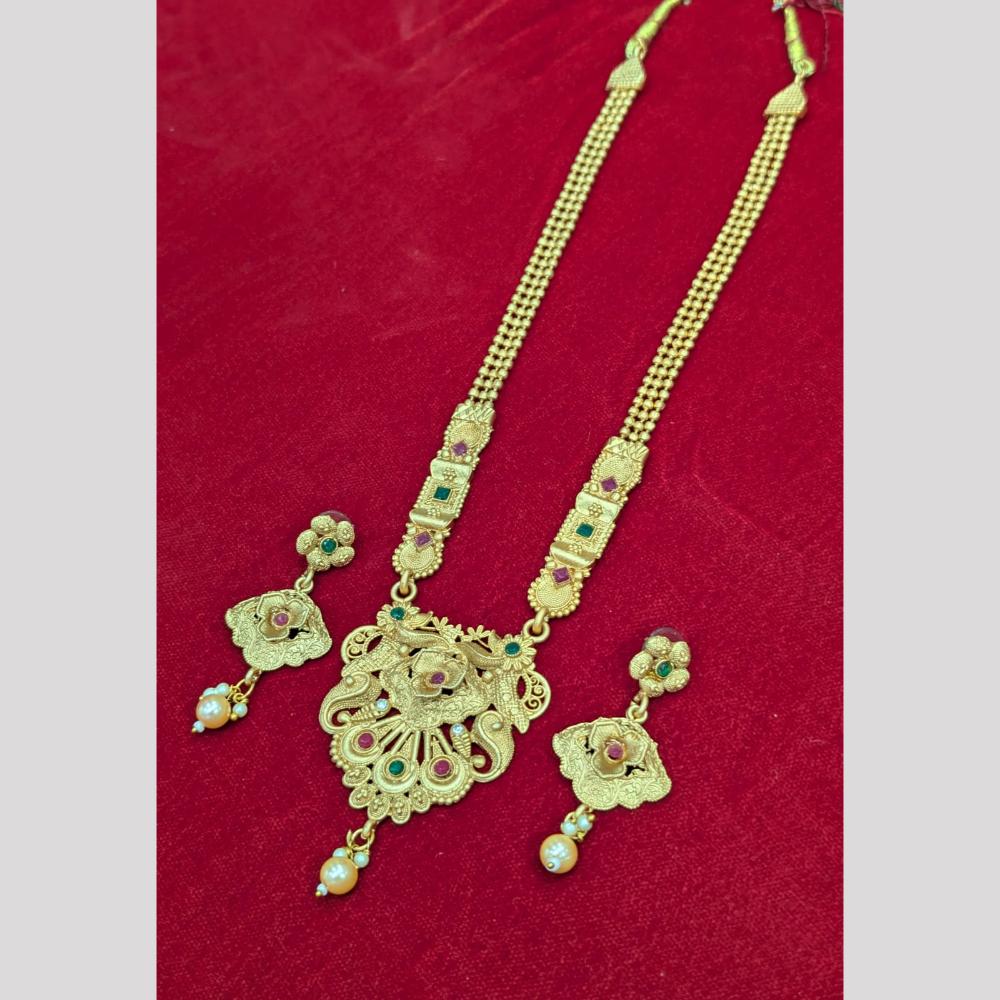Manisha Jewellery Pota Stone Long Necklace Set