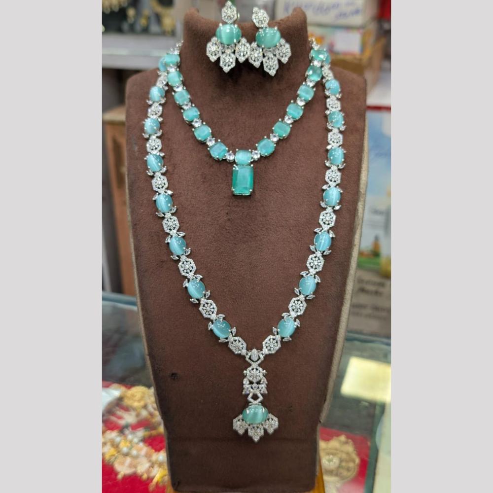 Manisha Jewellery American Diamond Necklace Combo Set
