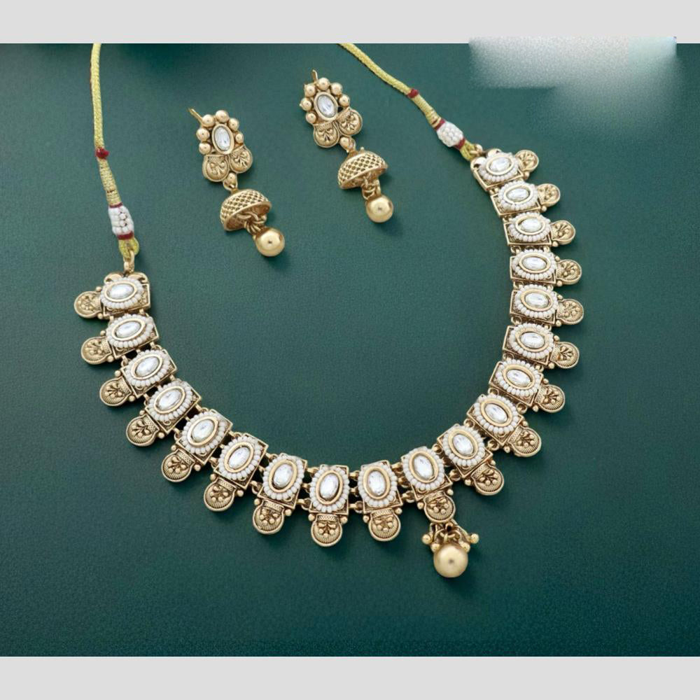 Manisha Jewellery Grand Pota Stone And Pearl Necklace Set