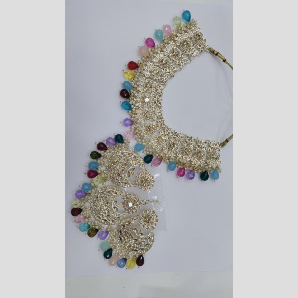Manisha Jewellery Austrian Crystal Necklace with Beads