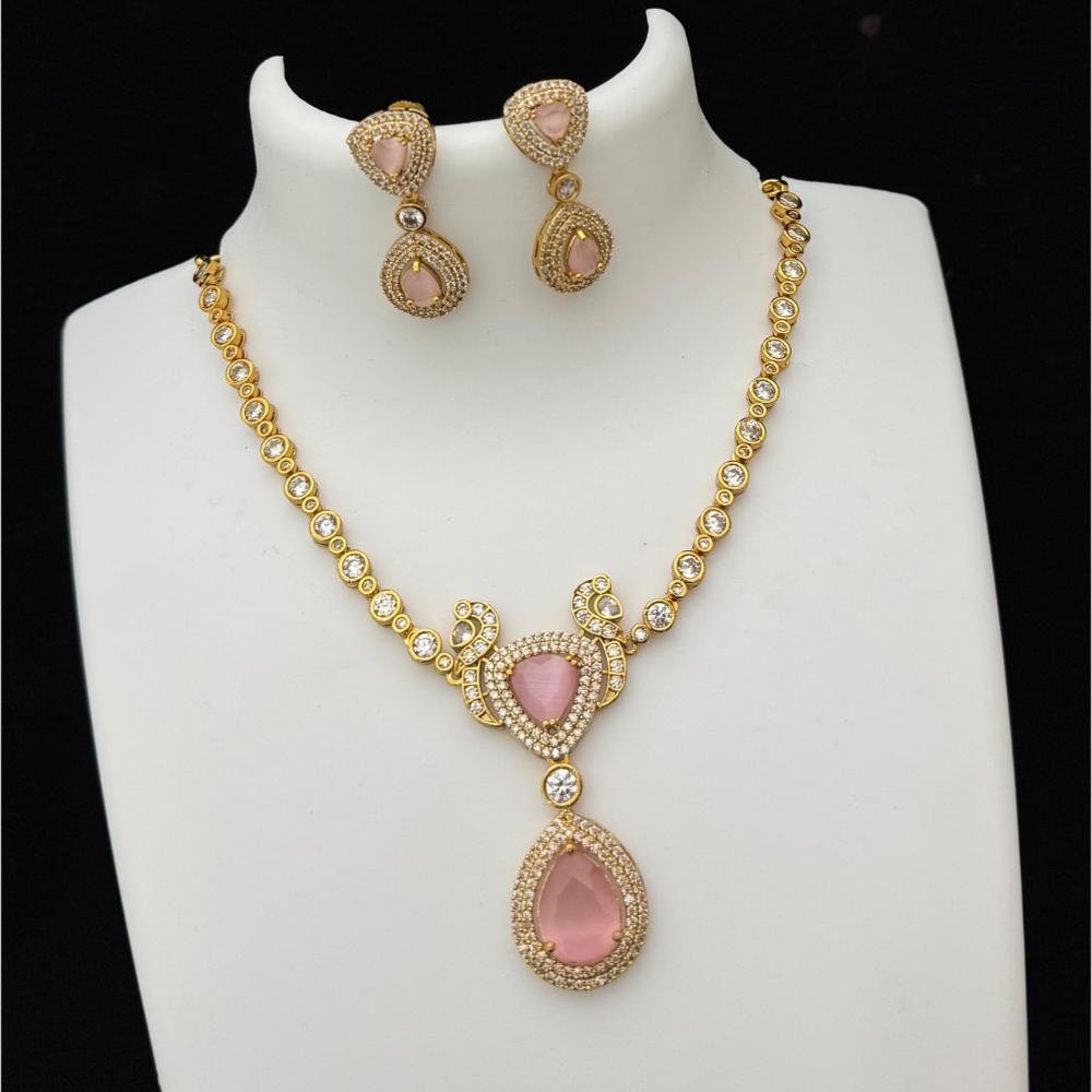 Manisha AD Necklace Set – Sparkling American Diamond Jewellery for Women