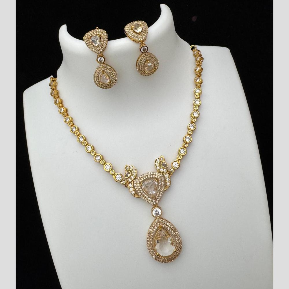 Manisha AD Necklace Set – Sparkling American Diamond Jewellery for Women