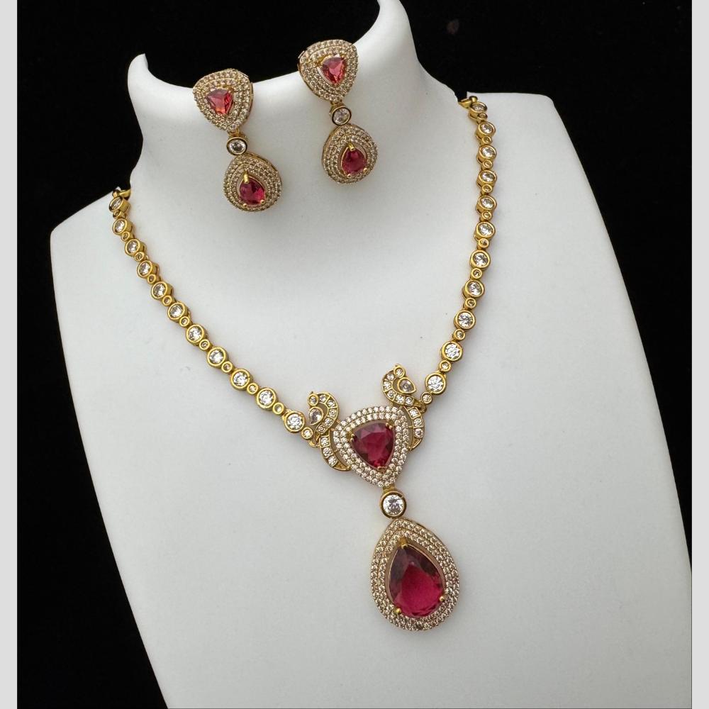 Manisha AD Necklace Set – Sparkling American Diamond Jewellery for Women
