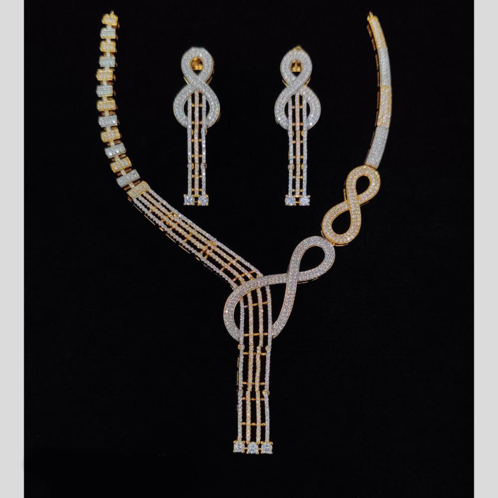 Manisha Jewellery Unveil the Sparkle Designer American Diamond Necklace Set