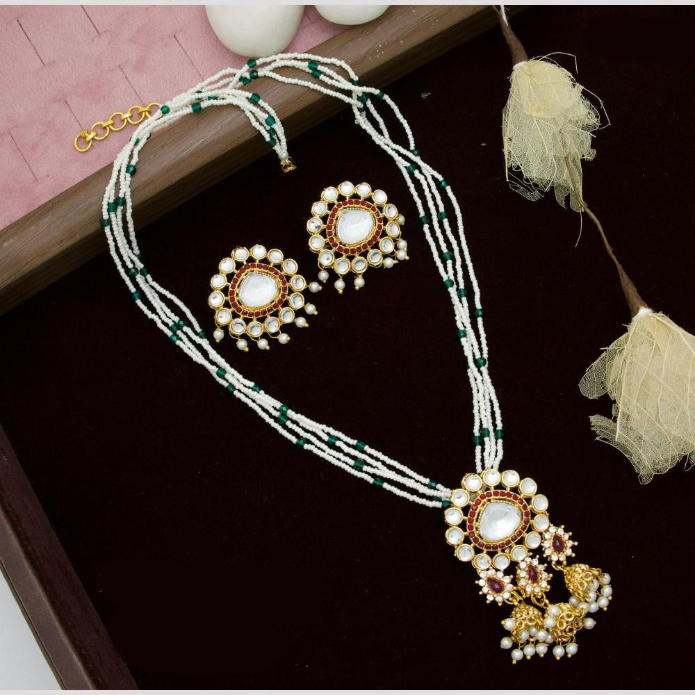 Manisha Jewellery Royal Charm Kundan and Pearl Necklace Set