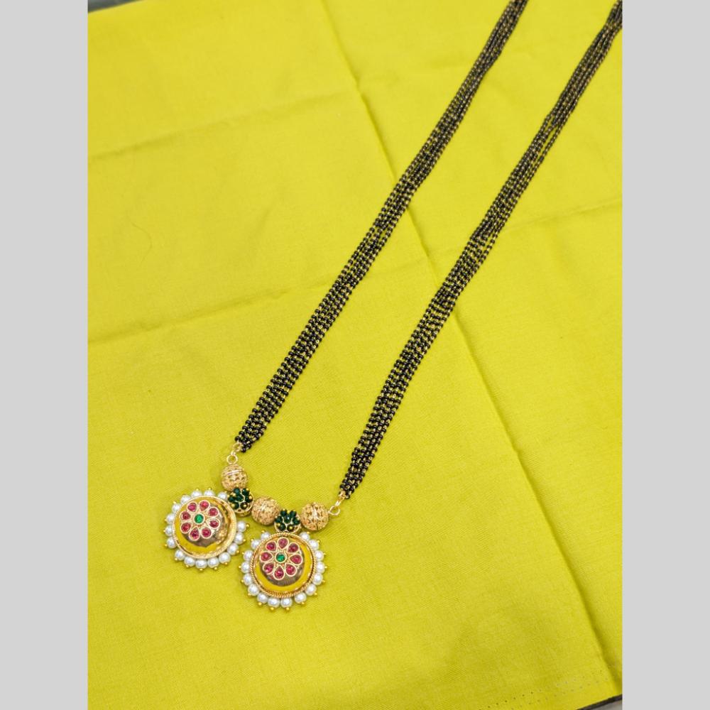 Manisha Jewellery Modern Minimalist Mangalsutra – Stylish Black Beads Necklace