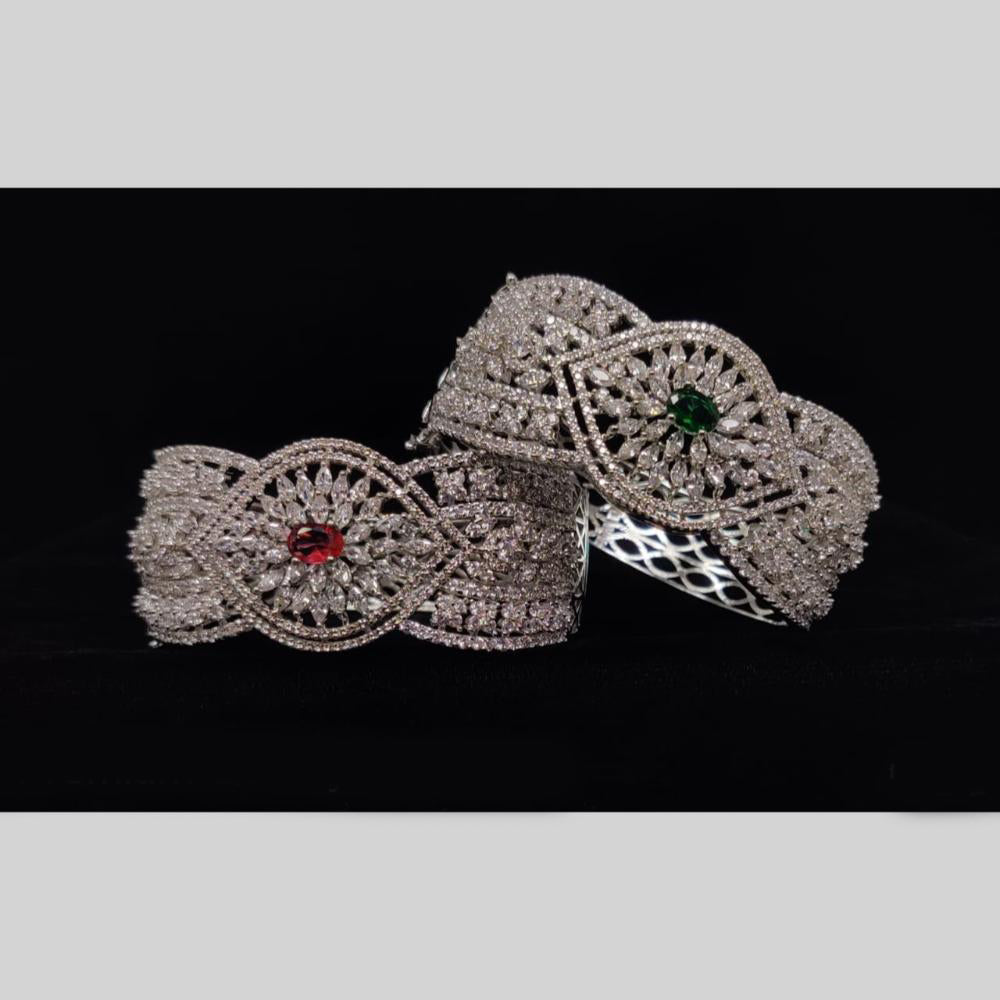 Manisha Jewellery Openable Bracelet with Shimmering American Diamonds