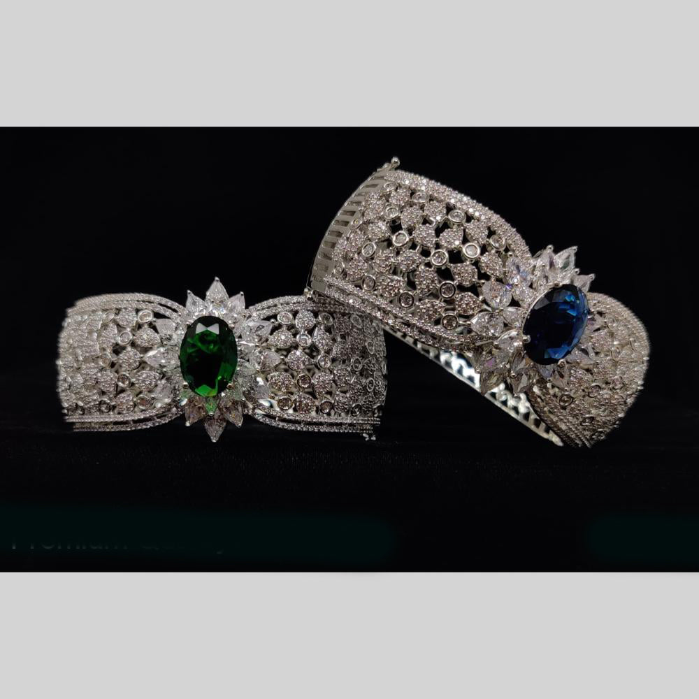 Manisha Jewellery Luxe Shine Openable Bracelet with Brilliant American Diamonds