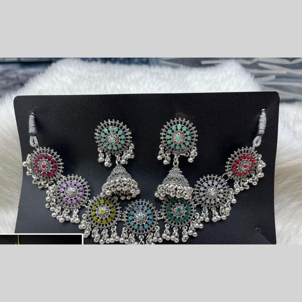 Manisha Jewellery Oxidised Necklace Set for Garba, Dandiya, and Festive Outfits