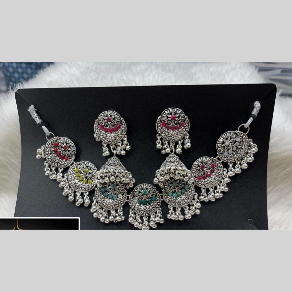 Manisha Jewellery Oxidised Necklace Set for Garba, Dandiya, and Festive Outfits