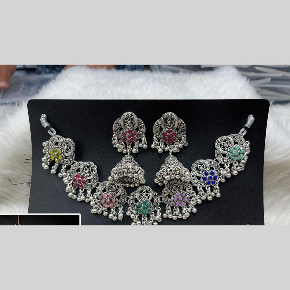 Manisha Jewellery Oxidised Necklace Set for Garba, Dandiya, and Festive Outfits