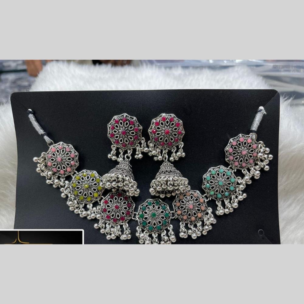 Manisha Jewellery Oxidised Necklace Set for Garba, Dandiya, and Festive Outfits