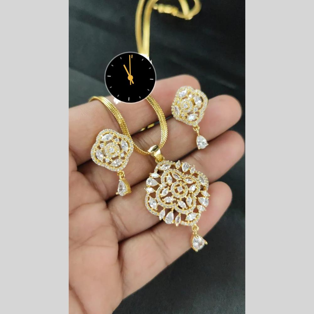 Manisha Jewellery AD Chain Pendant Set for Everyday Elegance