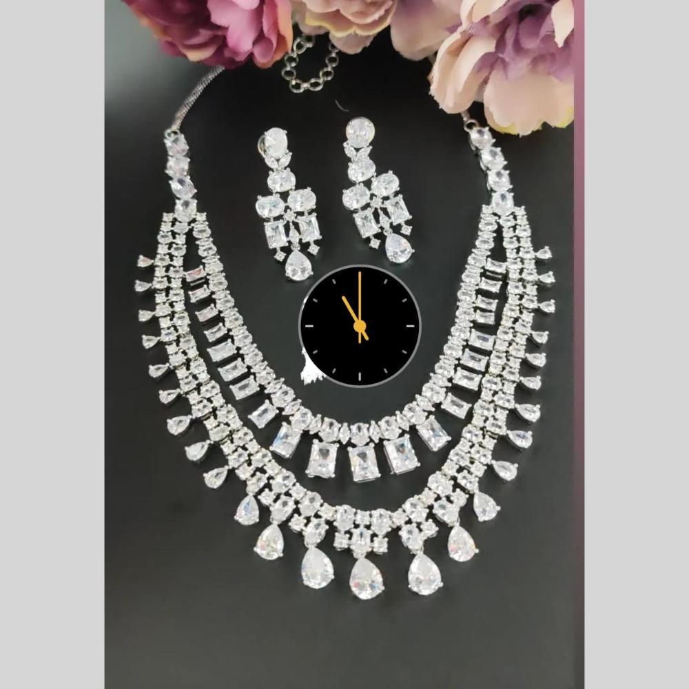 Glow Up Your Look Manisha Jewellery American Diamond Necklace Set