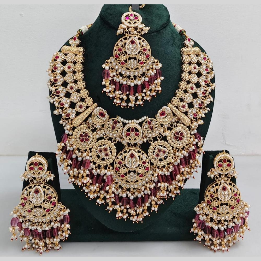 Manisha Jewellery Pota Stone Pearl nd Beads Necklace Set