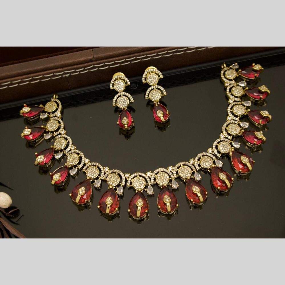Manisha Jewellery Austrian Stone And Crystal Stone Necklace Set