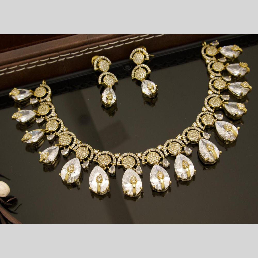 Manisha Jewellery Austrian Stone And Crystal Stone Necklace Set