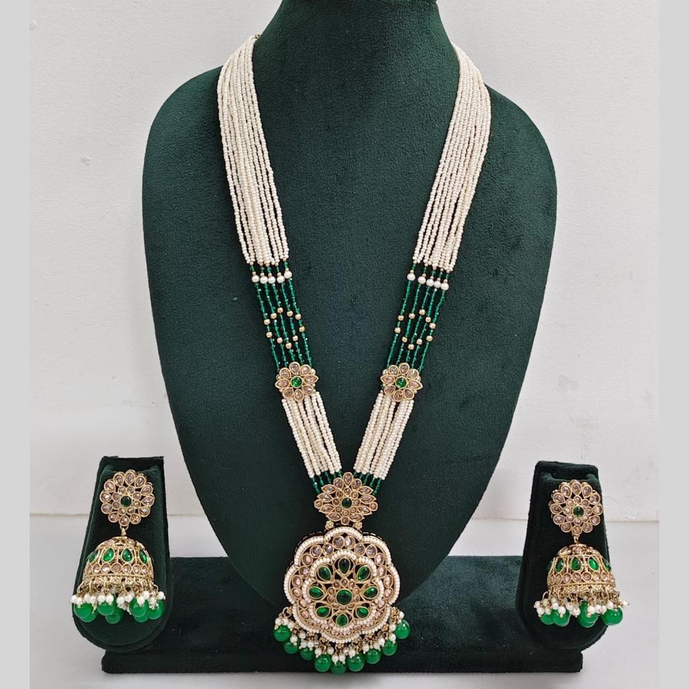 Manisha Jewellery Pearl And Crystal Stone Long Necklace Set