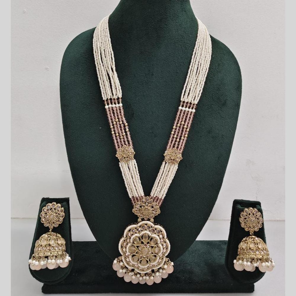 Manisha Jewellery Pearl And Crystal Stone Long Necklace Set