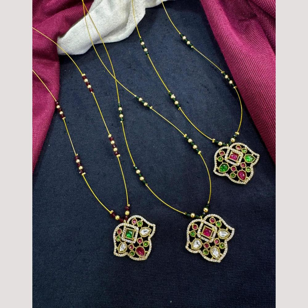 Manisha Jewellery Gold Plated Austrain Stone And Pearls Necklace Set