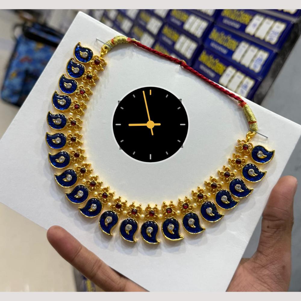 Manisha Jewellery Traditional Elegance Pota Stone Necklace Set