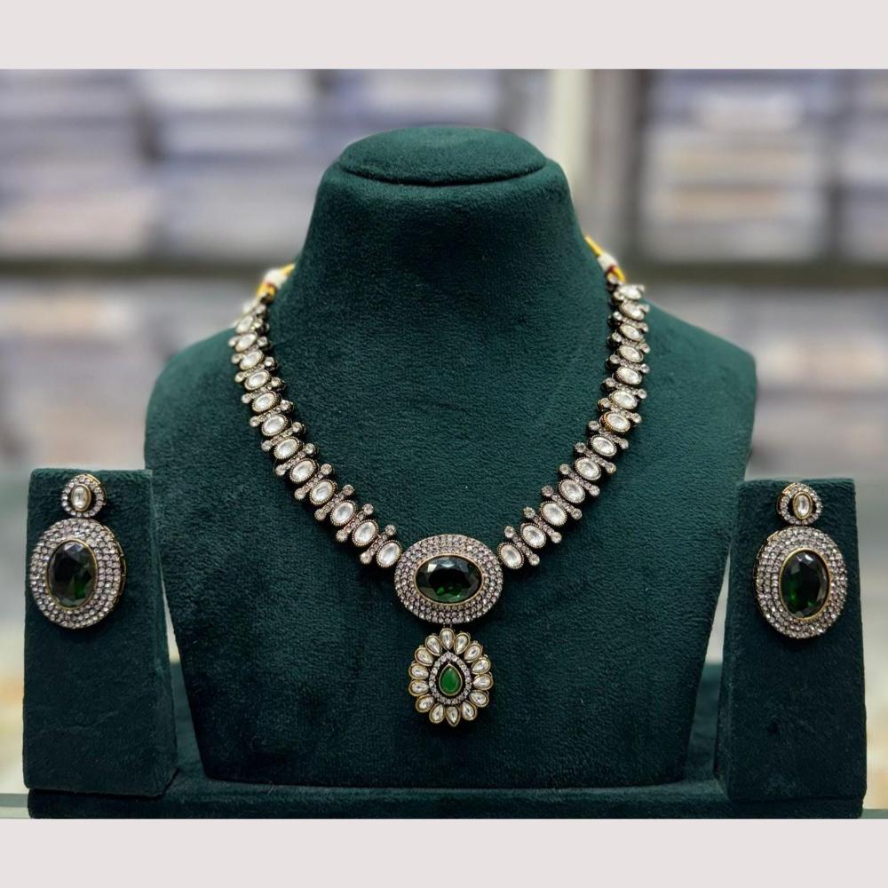 Manisha Jewellery Traditional Elegance Pota Stone Necklace Set