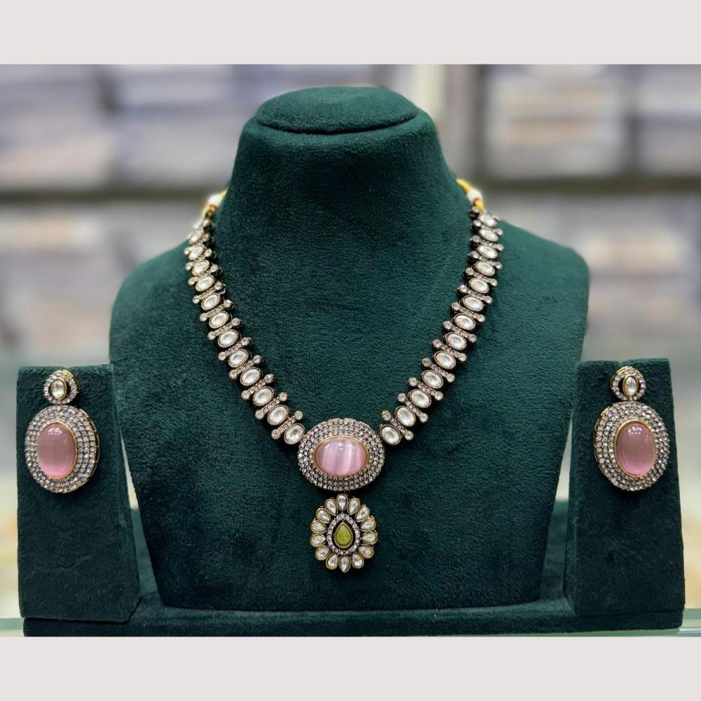 Manisha Jewellery Traditional Elegance Pota Stone Necklace Set