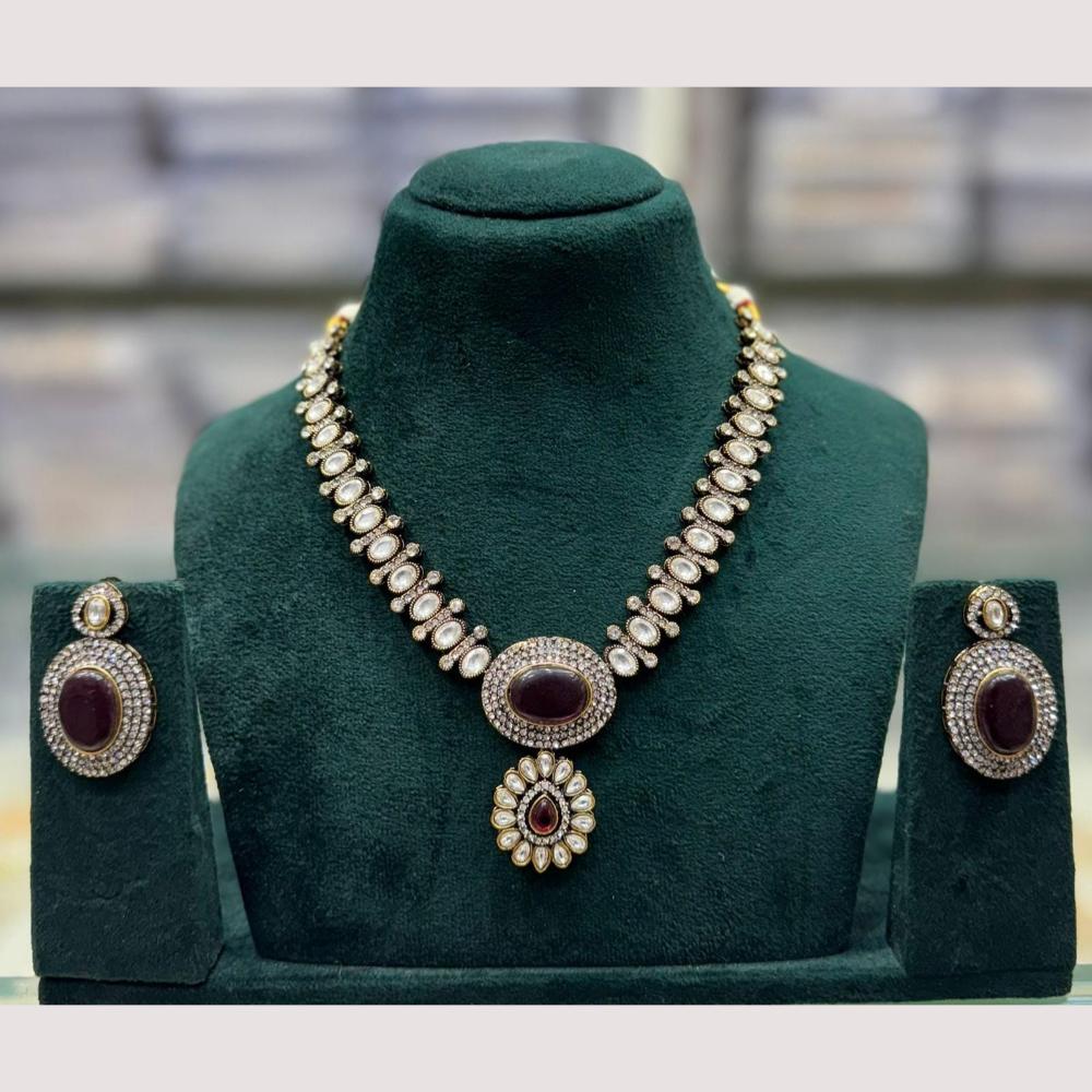 Manisha Jewellery Traditional Elegance Pota Stone Necklace Set