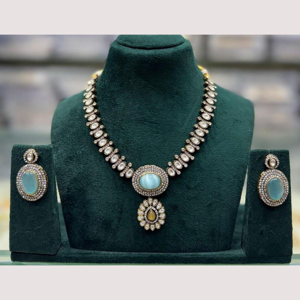 Manisha Jewellery Traditional Elegance Pota Stone Necklace Set
