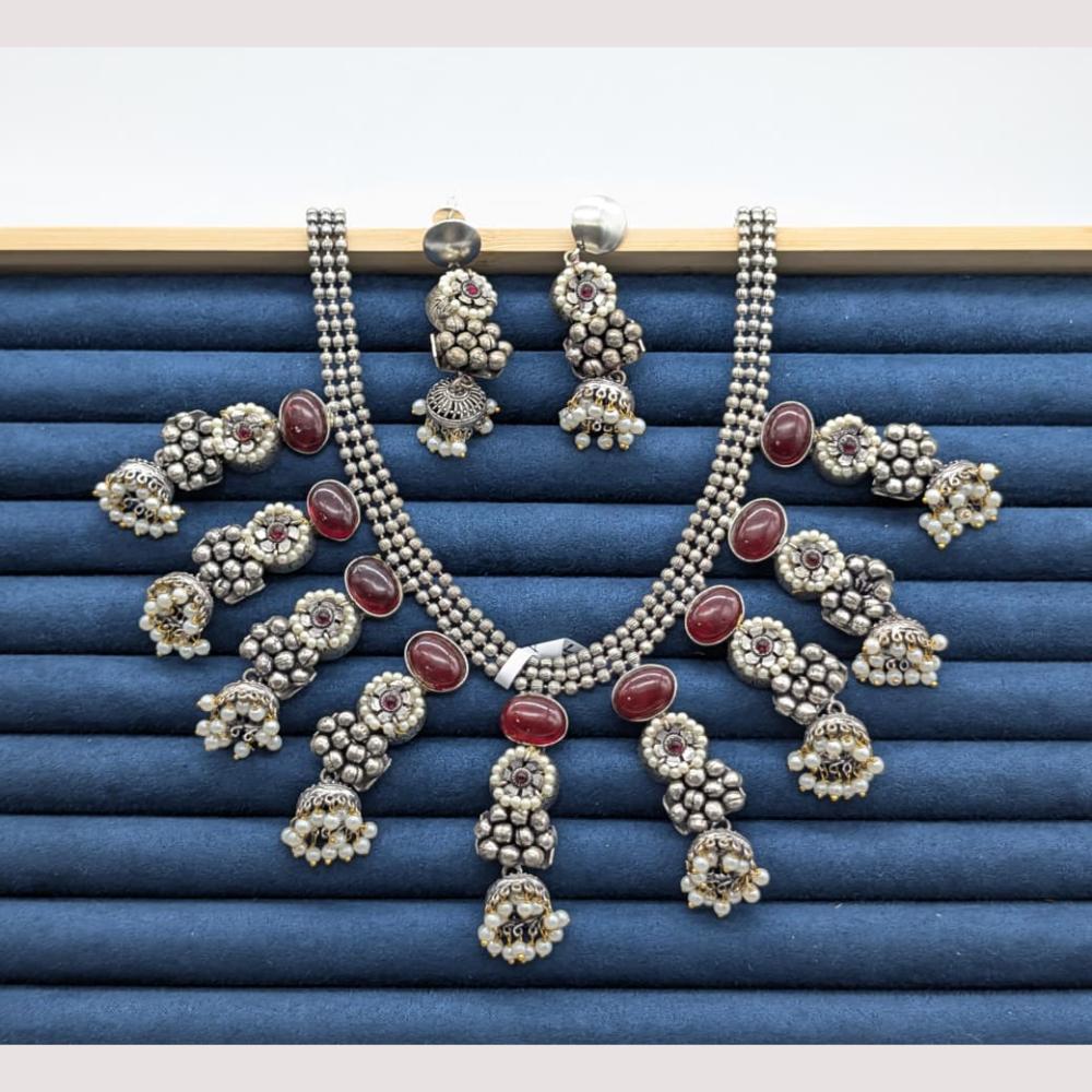 Manisha Jewellery Traditional Elegance Pota Stone Necklace Set