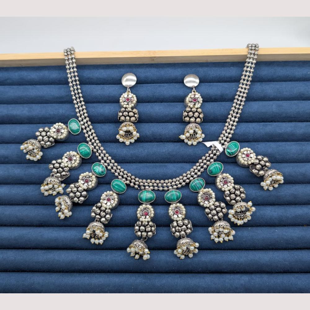 Manisha Jewellery Traditional Elegance Pota Stone Necklace Set